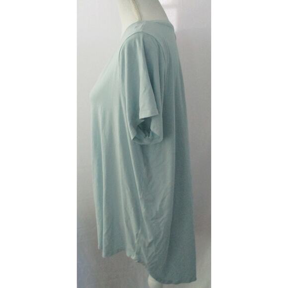 Cupio Women's Plus Blue Short Sleeve Stretch V-neck Tee Shirt Size 1X - Picture 4 of 9